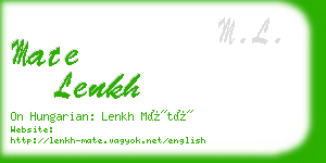 mate lenkh business card